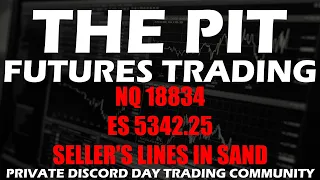 ES 5342.25 NQ 18834 Seller's Lines In Sand - Premarket Trade Plan - The Pit Futures Trading