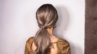 ОБЪЕМНЫЙ И КРАСИВЫЙ НИЗКИЙ ХВОСТ 🫶🏼 ПРОСТОЙ ЛАЙФХАК ДЛЯ ТЕБЯ! / VOLUMINOUS BEAUTIFUL PONYTAIL