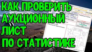 КАК ПРОВЕРИТЬ АУКЦИОННЫЙ ЛИСТ. ДРОМ. СТАТИСТИКА. ALEADO