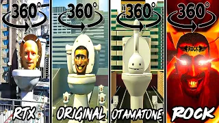 Skibidi Toilet RTX vs ORIGINAL vs Otamatone vs Rock Toilet 360º VR (ALL EPISODES)