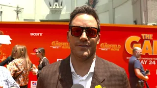 The Garfield Movie Los Angeles World Premiere - itw Chris Pratt (Official video)