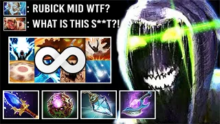 CRAZY -62% CD Stolen Spells Rubick Mid vs Zeus +118% Spell Amp Carry All Team Immortal Rank Dota 2