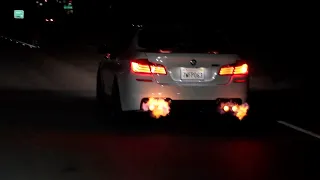 CUSTOM FLAME TUNE FOR MY BMW F10 535i !! (HUGE FLAMES)