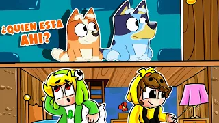 ¡VIVIMOS DEBAJO DE LA CASA DE BLUEY EN MINECRAFT! 🤣😱 NOS ESCONDEMOS de Bluey y Bingo