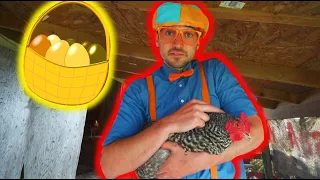 BLIPPI Goes on a Farm Tour! Learn About Animals | ABC 123 Moonbug Kids | Educational Videos