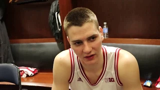 Zach McRoberts reacts to loss to Rutgers