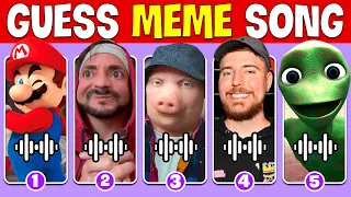 GUESS MEME SONG 🎵🎙️🔥 Mario, Mercuri, Mr Beast, Cosita, John Pork