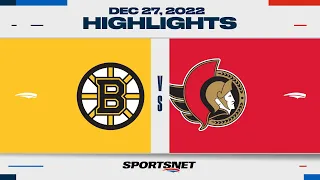 NHL Highlights | Bruins vs. Senators - December 27, 2022