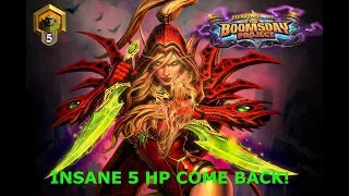 5 HP come back! Crazy Tess Rogue vs Big Mage - The ultimate value || Hearthstone The Boomsday Poject