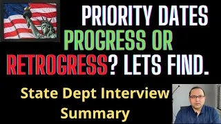 Will EB dates progress or retrogress? Lets find out - Summary of interview with State Dept