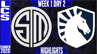 TSM vs TL Highlights | LCS Summer 2020 W1D2 | Team Solomid vs Team Liquid