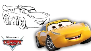 How to Draw Cruz Ramirez from Cars 3 | Drawing Tutorial | Pixar Cars