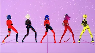 【MMD Miraculous】Bla Bla Bla (Ladybug, Vesperia, Antibug, Ryuko, Purple Tigress)【60fps】