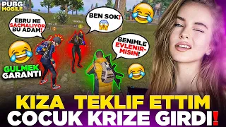 KIZA TEKLİF ETTİM 🤣 ÇOCUK KRİZE GİRDİ KAÇTI 🤣 | PUBG MOBILE