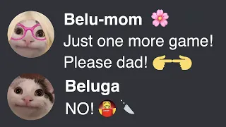 Beluga Becomes a Weird Strict Dad in Roblox... (Beluga vs Belu-mom🌸)
