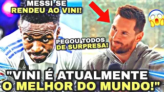 🚨QUE MORAL!! OLHA SÓ O QUE MESSI FALOU DO VINICIUS JR HOJE!!