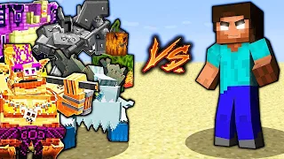 HEROBRINE vs All Minecraft BOSSES / Minecraft Mob Battle 1.19.3