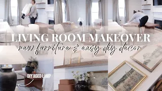 DIY LIVING ROOM MAKEOVER ON A BUDGET 2024 | TRENDY DECORATING IDEAS