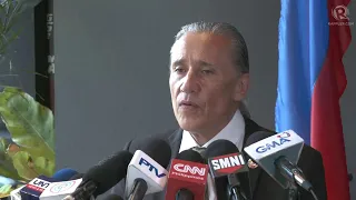 UN Ambassador Gustavo Gonzales holds media briefing after a courtesy call on Marcos