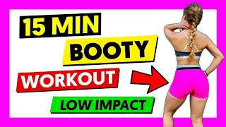 15 MIN BOOTY WORKOUT - LOW IMPACT ✅ Knee Friendly / No Squats / No Jumps 🚫 No Equipment