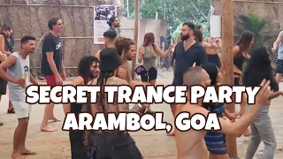 Goa secret trance party - underground psy trance movement. Dekel played at a secret rave party.