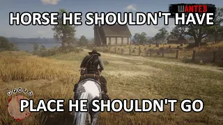 Horseman 9 as Arthur in 7:10, no damage, broken bridge shortcut - Red Dead Redemption 2