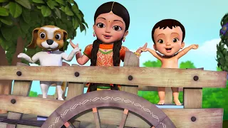 Wheels on the Bullock Cart Goes Round and Round | Telugu Rhymes for Children | Infobells