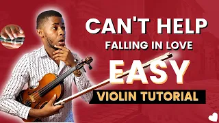 How To Play Can't Help Falling In Love On The Violin *NO SHEET NEEDED*