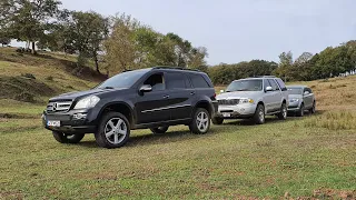 Mercedes Benz GL vs Lincoln Navigator vs Audi Q7 - OFF ROAD / PART 1