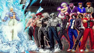 [KOF Mugen] Frozen Yashiro Vs Orochi kusanagi, Orochi Chris, Bosses Rugal Team | 1 Vs 12