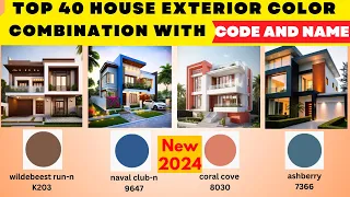 2024 Exterior House Painting Color Ideas With Codes | Outside House Painting Colour Combinations