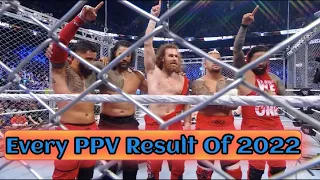 Every PPV Result Of 2022 | Mr WWE Fan |