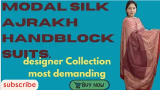 Modal Silk Ajrakh Suits Most awaited & most demanding designer collection  Limited pieces  Book fast