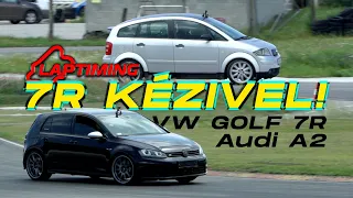 7R KÉZIVEL! - Audi A2 1.4 Tdi vs. VW Golf 7R MANUAL (Laptiming Ep. 283.)