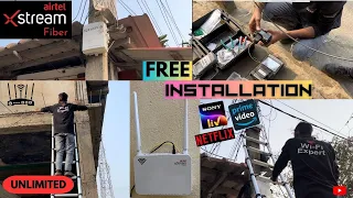 Airtel Xstream Fiber Installation Free of Cost | Newly launched Area |New Plans 2023 #airtelxstream