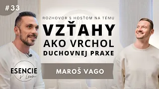 33# ESENCIE - VZŤAHY AKO VRCHOL DUCHOVNEJ PRAXE - Maroš Vago (moderuje Leo Prema)