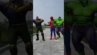 Spider Man, Thanos, Hulk Dance #shorts