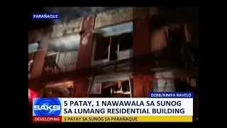 Saksi: 5 patay, 1 nawawala sa sunog sa lumang residential building