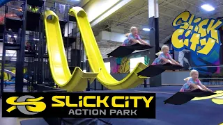 when she's at Slick City Action Park