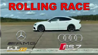 Rolling Race #25 | AUDI RS7 (680ps) vs Mercedes AMG GT R (660ps)