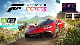 Forza Horizon 5 on RTX 4090( laptop ) in 1080 and 1440