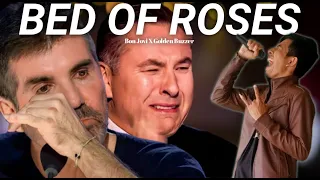 Golden Buzzer: Simon Cowell Crying To Hear The Song Bed Of Roses Homeless On The Big World Stage