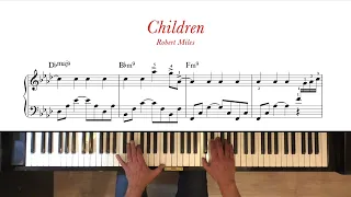 Children - Robert Miles. Piano tutorial + sheet music. Intermediate.