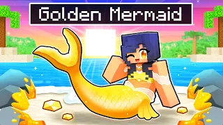 Playing Minecraft as a GOLDEN MERMAID!