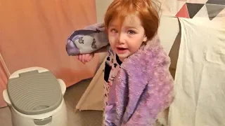 Adleys New Potty in her Room!! (training routine)