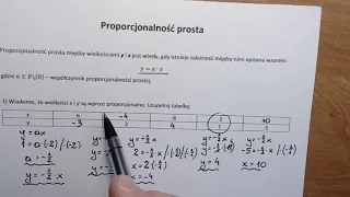 Proporcjonalność prosta