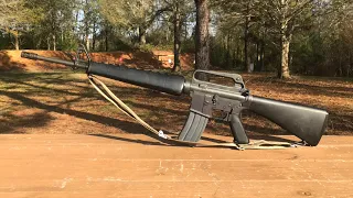 Shooting a Mattel M16A1 rifle