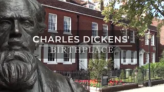 Charles Dickens' Birthplace Museum, Portsmouth. Full tour of house. Novels include A Christmas Carol