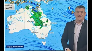 Australia 7 Day: Flood warnings inland, excessive heat WA, downpours east