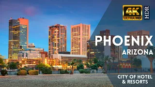 Aerial View of Phoenix Arizona in 4k Ultra HD by Drone | City of Outstanding Hotel & Resorts